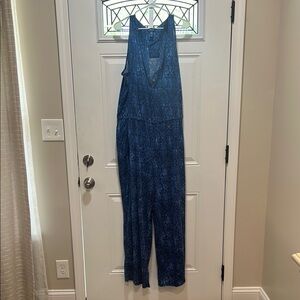 Blue Sleeveless Jumpsuit